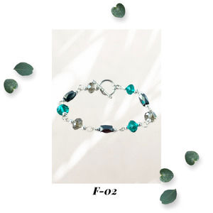 Emerald and Smokey Quartz Crystal - Hematite Bracelet